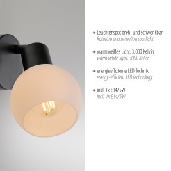 12150-18 LOKI KINKIET CZARNY