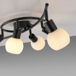 12155-18 LOKI LAMPA SUFITOWA CZARNY