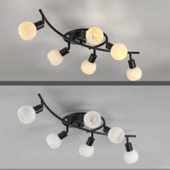 12155-18 LOKI LAMPA SUFITOWA CZARNY