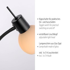 12156-18 LOKI LAMPA STOŁOWA CZARNY