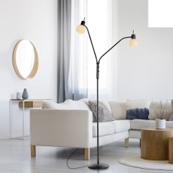 12158-18 LOKI LAMPA PODŁOGOWA CZARNY