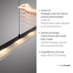 12288-18 NELE LAMPA WISZĄCA CZARNY