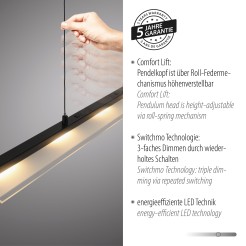 12288-18 NELE LAMPA WISZĄCA CZARNY