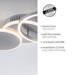 14116-55 SEVENT LAMPA SUFITOWA SREBRNY
