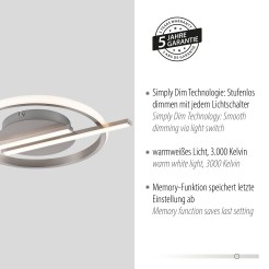 14130-55 KORSA LAMPA SUFITOWA SREBRNY