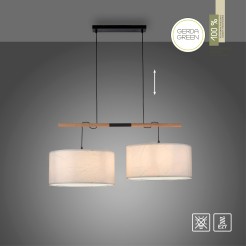 14182-16 GREEN SOFIE LAMPA WISZĄCA CZARY/DREWNO