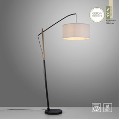 14185-16 GREEN SOFIE LAMPA PODŁOGOWA CZARNY/DREWNO