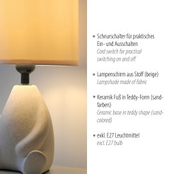 14190-39 TED LAMPA STOŁOWA BEŻOWY