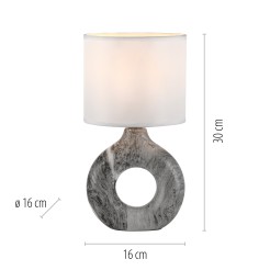 14193-15 CARARA LAMPA STOŁOWA SZARY MARMUR