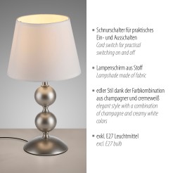 14194-97 SIENA LAMPA STOŁOWA MOSIĄDZ/KREMOWY