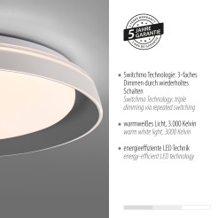 14368-15 SATI LAMPA SUFITOWA JASNOSZARY