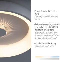 14384-16 VERTIGO LAMPA SUFITOWA BIAŁY/SZARY