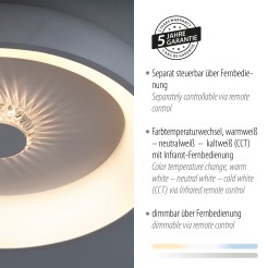 14384-16 VERTIGO LAMPA SUFITOWA BIAŁY/SZARY