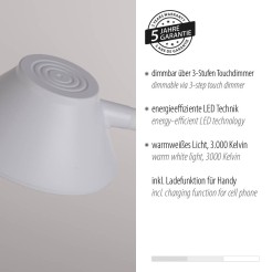 14414-16 PUCKI LAMPA STOŁOWA BIAŁY