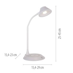 14414-16 PUCKI LAMPA STOŁOWA BIAŁY