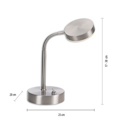 14419-55 HENSKEN LAMPA STOŁOWA SREBRNY