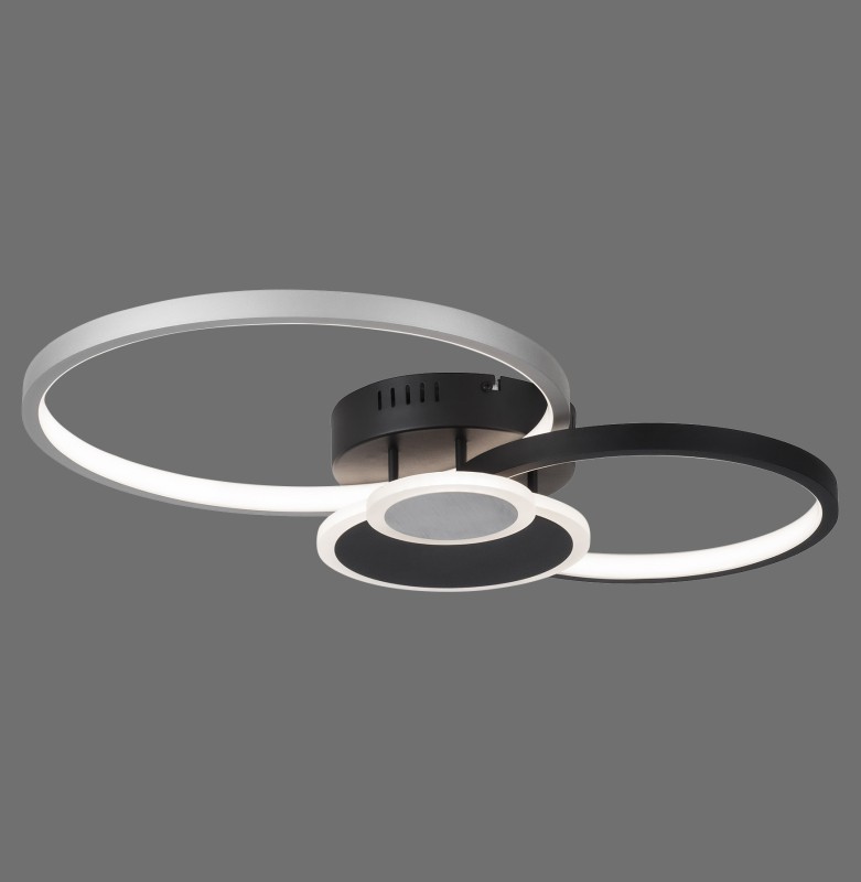 14548-18 PAPILON LAMPA SUFITOWA CZARNY/ALUMINIUM