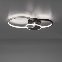 14548-18 PAPILON LAMPA SUFITOWA CZARNY/ALUMINIUM