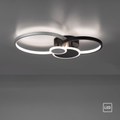 14548-18 PAPILON LAMPA SUFITOWA CZARNY/ALUMINIUM