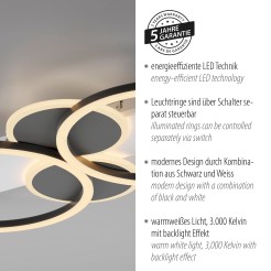 14552-16 TROOPER LAMPA SUFITOWA BIAŁY/DREWNO