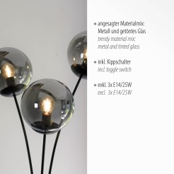 14603-18 BIG WIDOW LAMPA PODŁOGOWA CZARNY