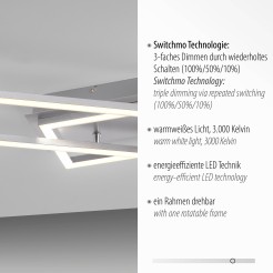14691-55 IVEN LAMPA SUFITOWA SREBRNY