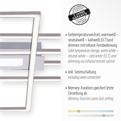 14693-55 ASMIN LAMPA SUFITOWA SREBRNY