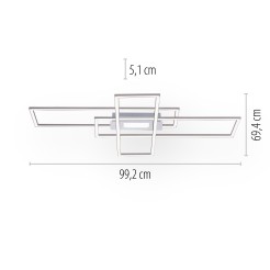 14693-55 ASMIN LAMPA SUFITOWA SREBRNY