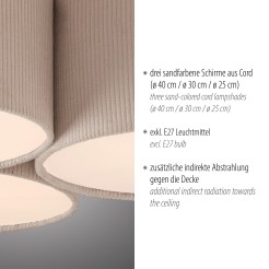 14890-39 DURO LAMPA SUFITOWA BEŻOWY