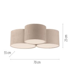 14890-39 DURO LAMPA SUFITOWA BEŻOWY