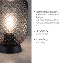 14906-18 REISHI LAMPA STOŁOWA SMOKY