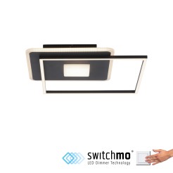 15045-18 DOMINO LAMPA SUFITOWA CZARNY/BIAŁY