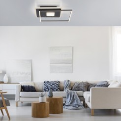 15045-18 DOMINO LAMPA SUFITOWA CZARNY/BIAŁY