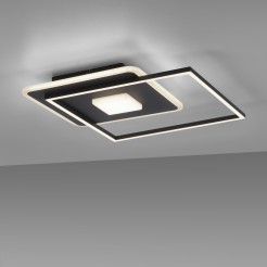 15045-18 DOMINO LAMPA SUFITOWA CZARNY/BIAŁY