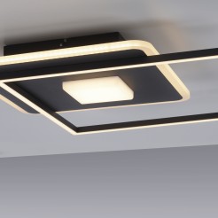 15045-18 DOMINO LAMPA SUFITOWA CZARNY/BIAŁY