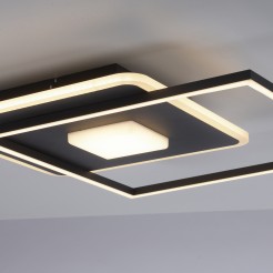 15045-18 DOMINO LAMPA SUFITOWA CZARNY/BIAŁY