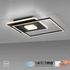 15045-18 DOMINO LAMPA SUFITOWA CZARNY/BIAŁY