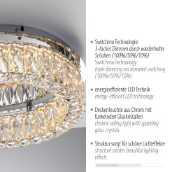 15204-17 KULUNKA LAMPA SUFITOWA CHROM