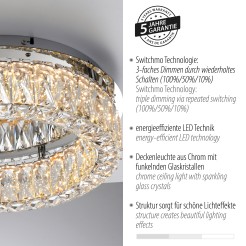 15204-17 KULUNKA LAMPA SUFITOWA CHROM