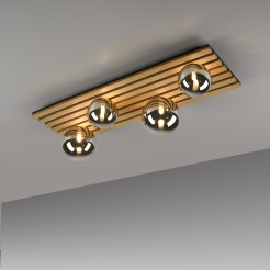 15209-79 GREEN STIKA LAMPA SUFITOWA DREWNO