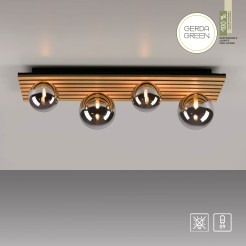 15209-79 GREEN STIKA LAMPA SUFITOWA DREWNO