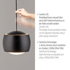 15262-18 BALLINI LAMPA WISZĄCA CZARNY