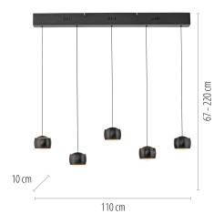 15262-18 BALLINI LAMPA WISZĄCA CZARNY