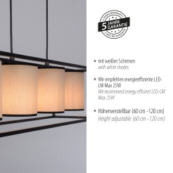15305-18 RAVEN LAMPA WISZĄCA BEŻOWY/CZARNY
