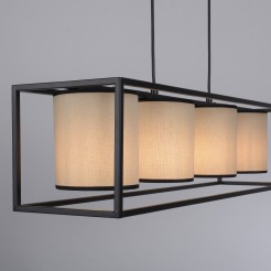 15305-18 RAVEN LAMPA WISZĄCA BEŻOWY/CZARNY
