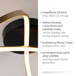15405-68 OKTA LAMPA SUFITOWA MATOWY MOSIĄDZ