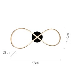 15405-68 OKTA LAMPA SUFITOWA MATOWY MOSIĄDZ