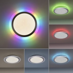 15411-21 CYBA LAMPA SUFITOWA SREBRNY