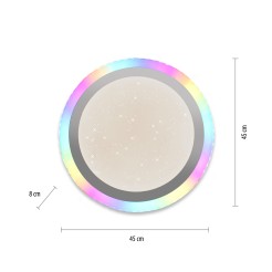 15411-21 CYBA LAMPA SUFITOWA SREBRNY