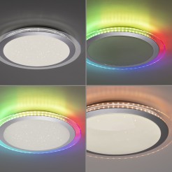 15411-21 CYBA LAMPA SUFITOWA SREBRNY